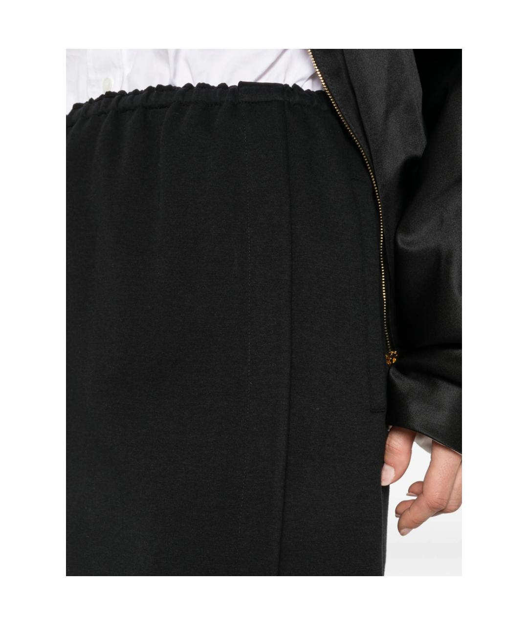 Carven Черная ацетатная юбка миди, фото 2