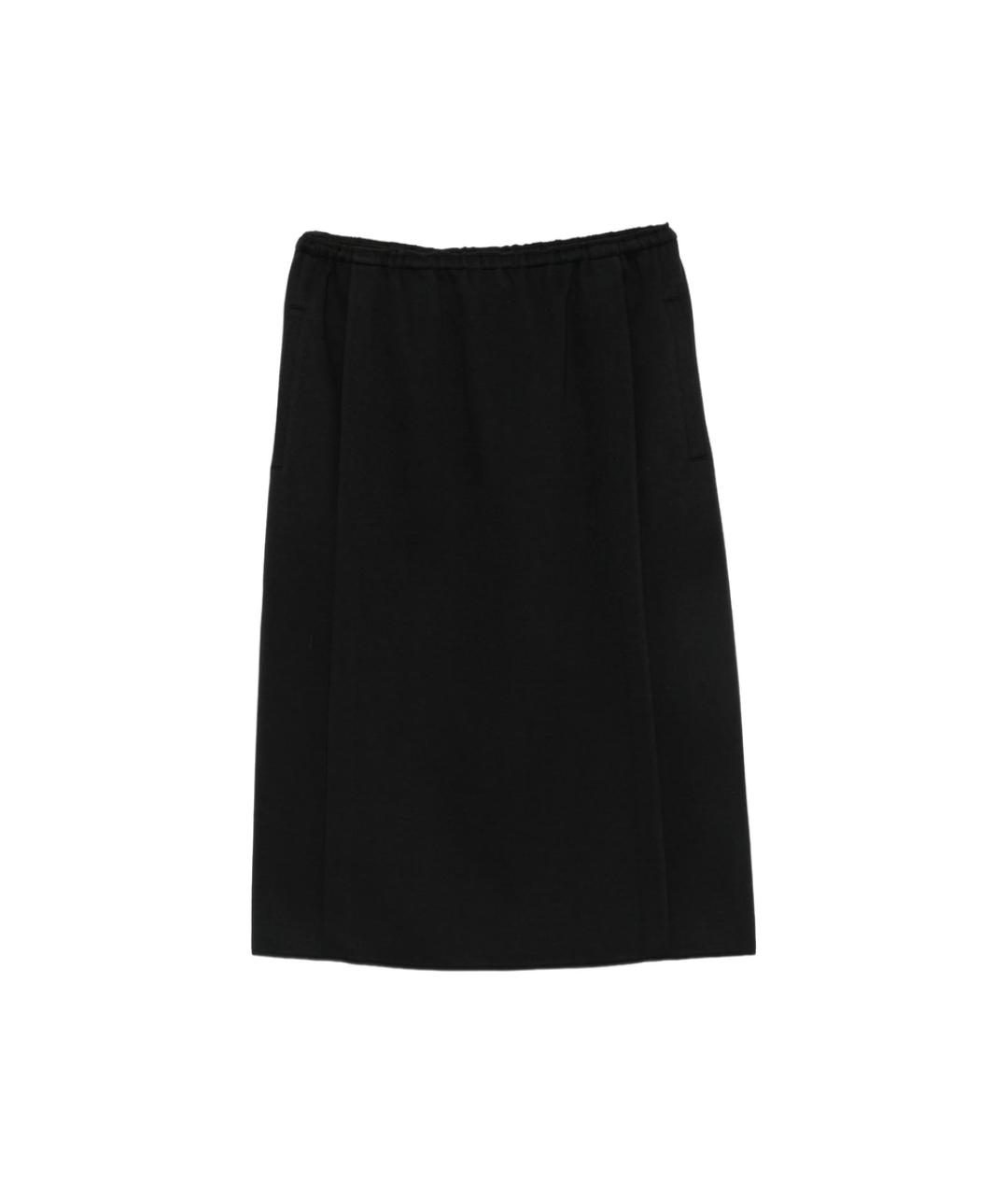Carven Черная ацетатная юбка миди, фото 1