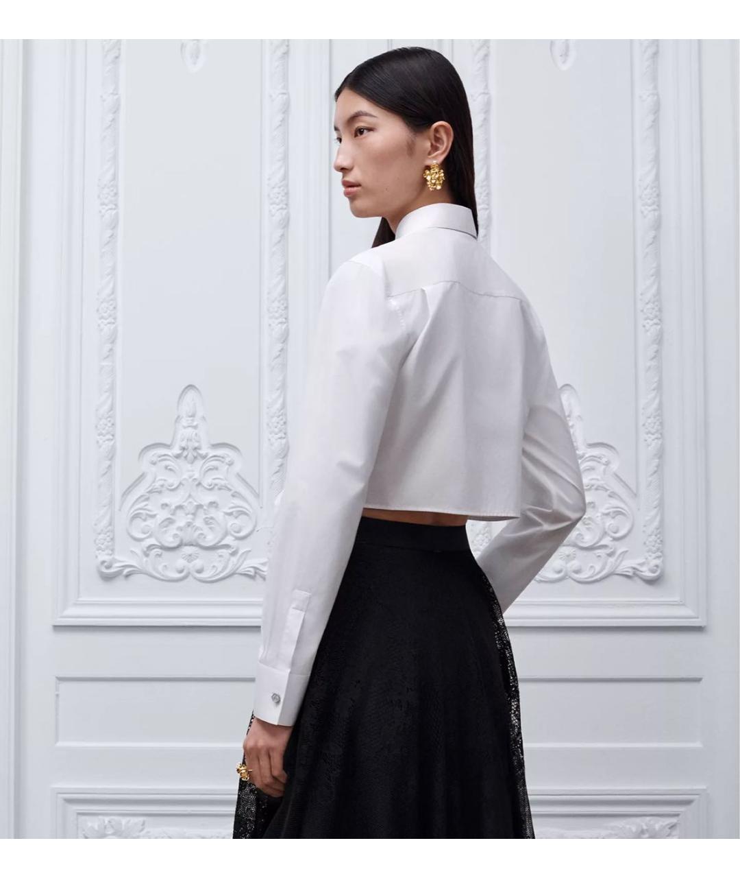 CHRISTIAN DIOR Белая хлопковая блузы, фото 4