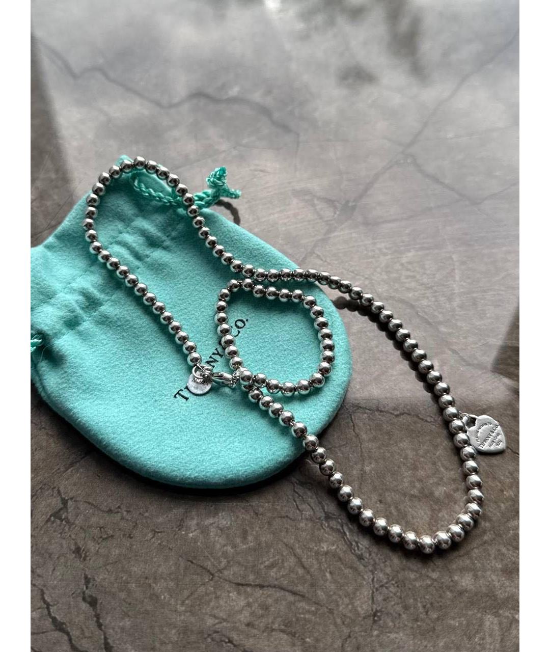 TIFFANY&CO Серебряное серебряное колье, фото 4