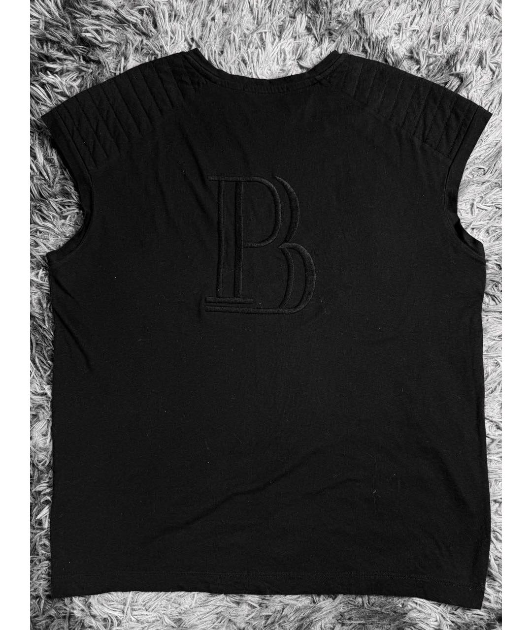 PIERRE BALMAIN Черная хлопковая майка, фото 2