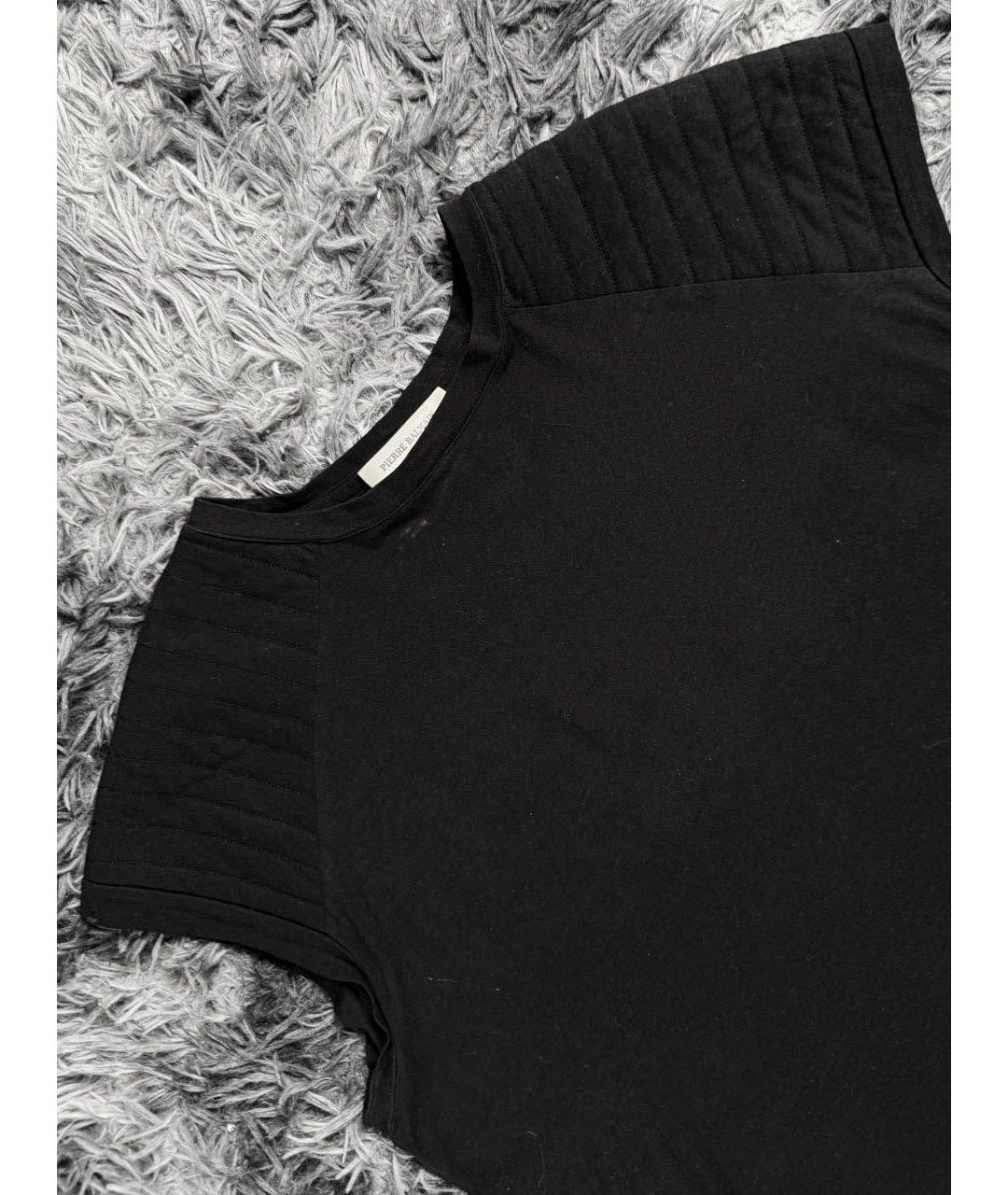 PIERRE BALMAIN Черная хлопковая майка, фото 3