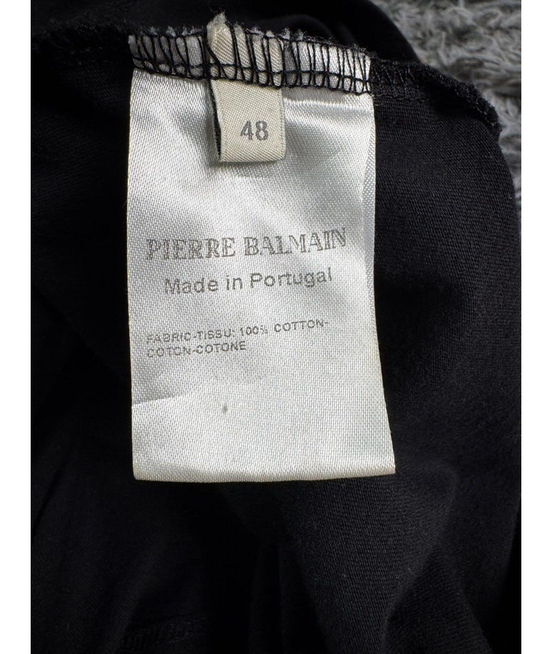 PIERRE BALMAIN Черная хлопковая майка, фото 5