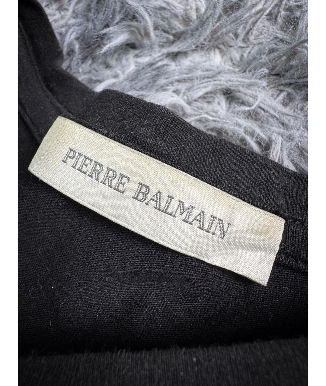 PIERRE BALMAIN Черная хлопковая майка, фото 6