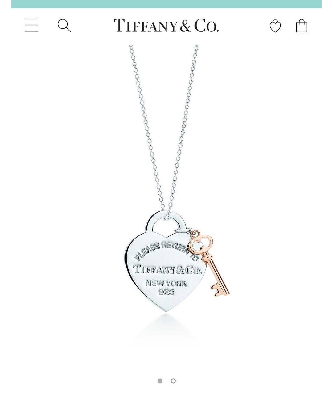 TIFFANY&CO Серебряное серебряное колье, фото 6