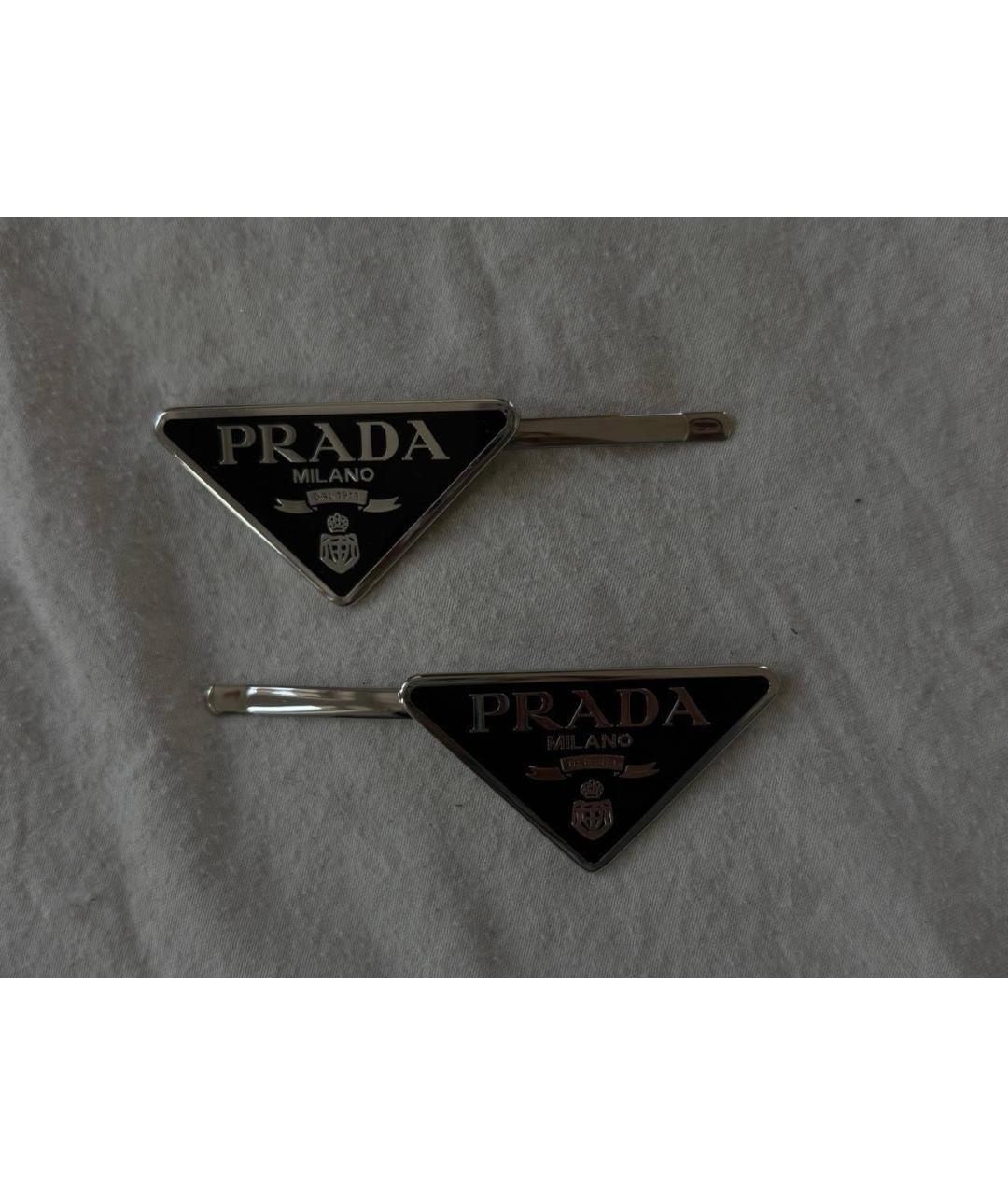 PRADA Черная заколка, фото 2
