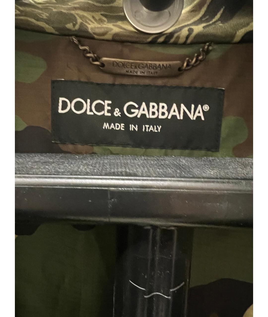 DOLCE&GABBANA Хаки куртка, фото 4