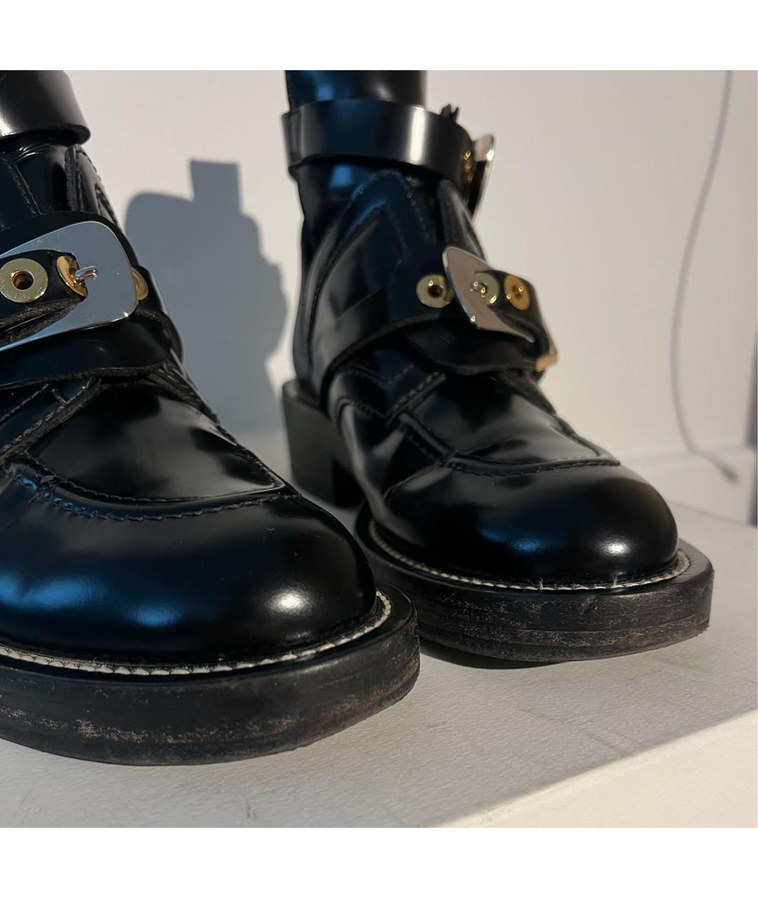 BALENCIAGA Черные кожаные ботинки, фото 8