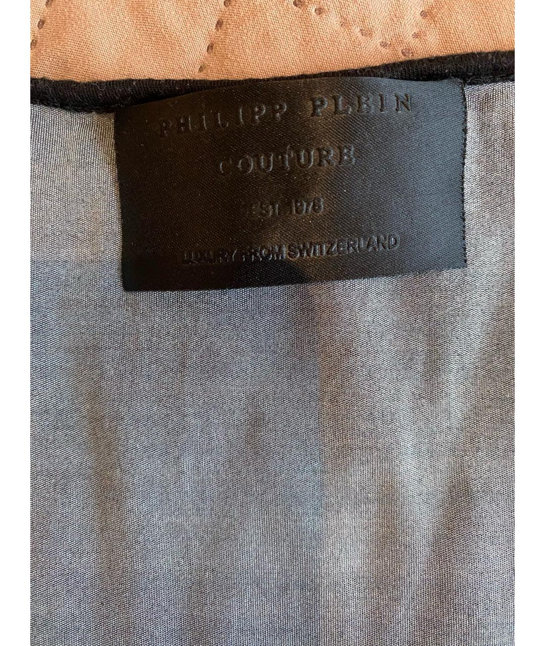 PHILIPP PLEIN Мульти хлопко-эластановое повседневное платье, фото 3