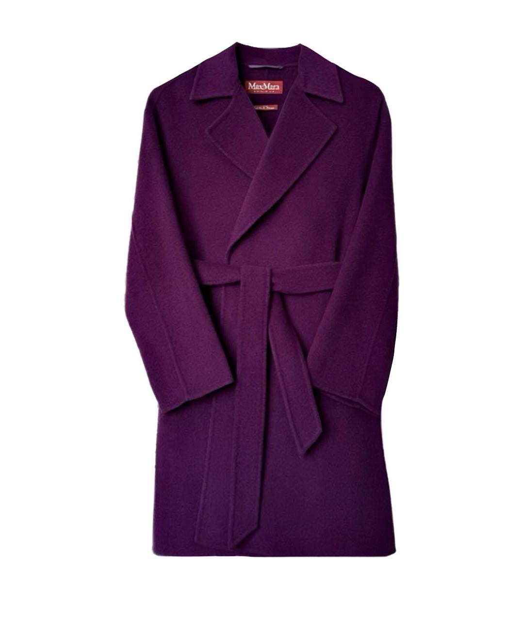 MAX MARA Фиолетовое шерстяное пальто, фото 9