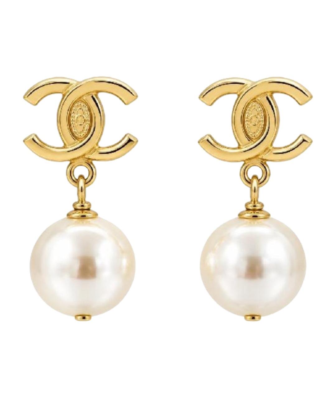 CHANEL Золотые серьги, фото 1