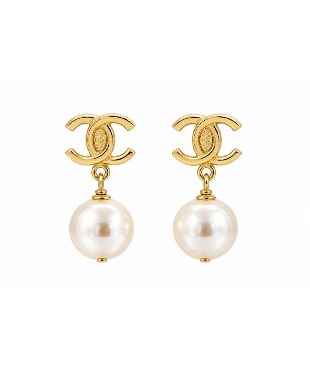 CHANEL Золотые серьги, фото 6