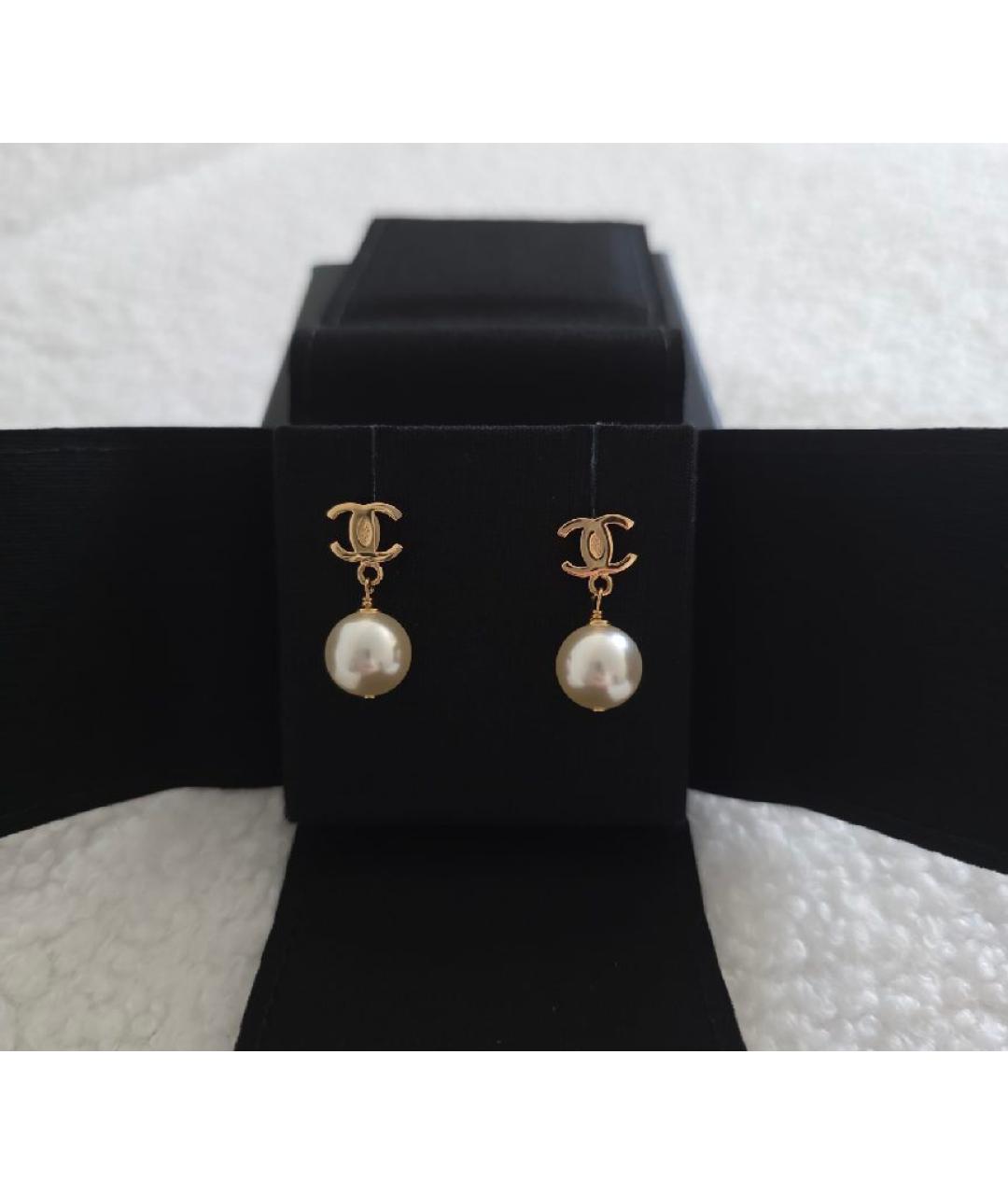 CHANEL Золотые серьги, фото 2