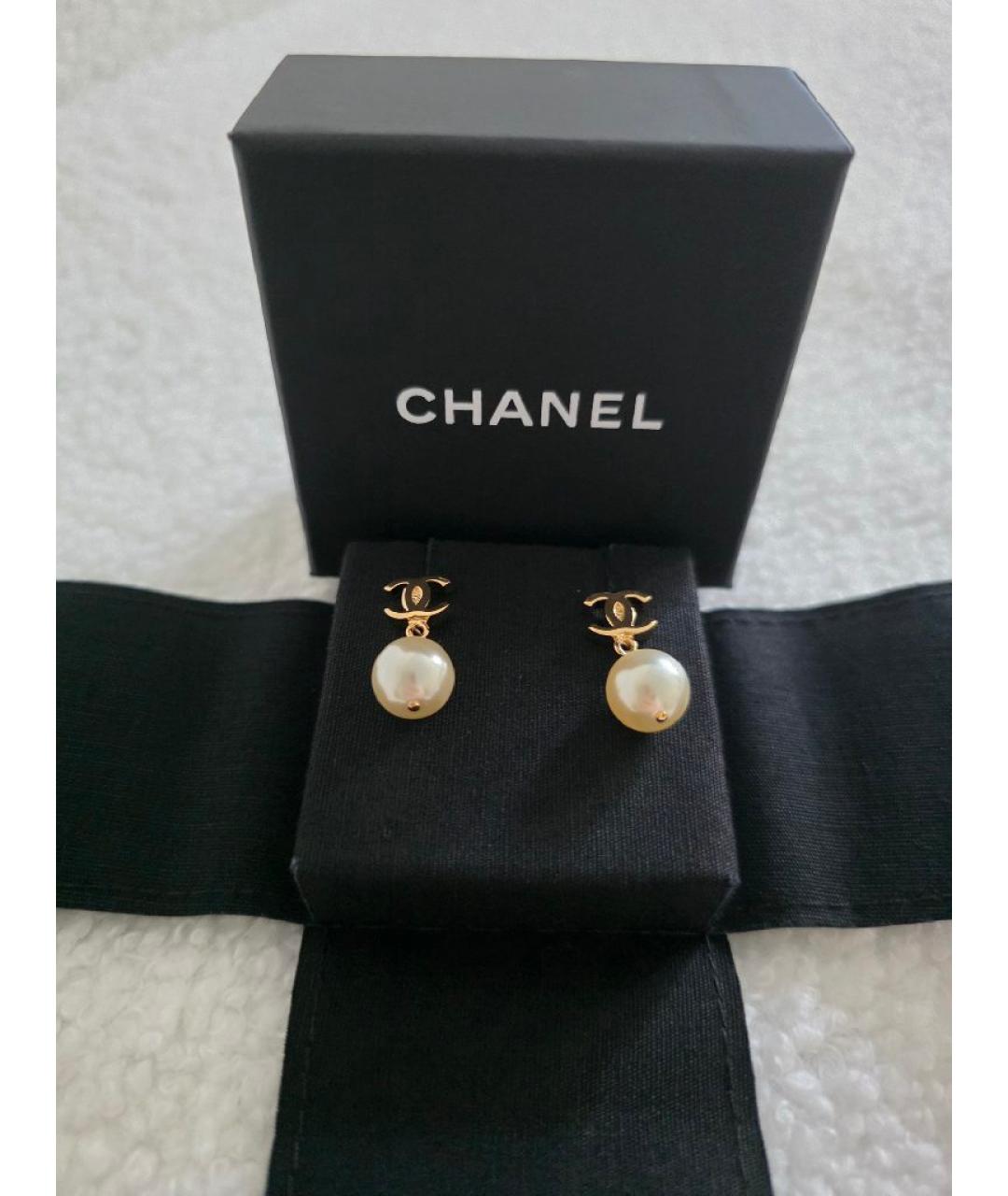 CHANEL Золотые серьги, фото 3