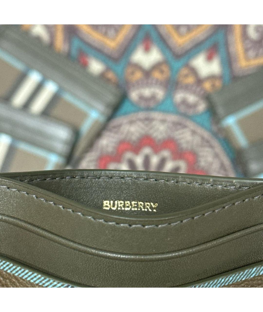 BURBERRY Коричневый кожаный кардхолдер, фото 5