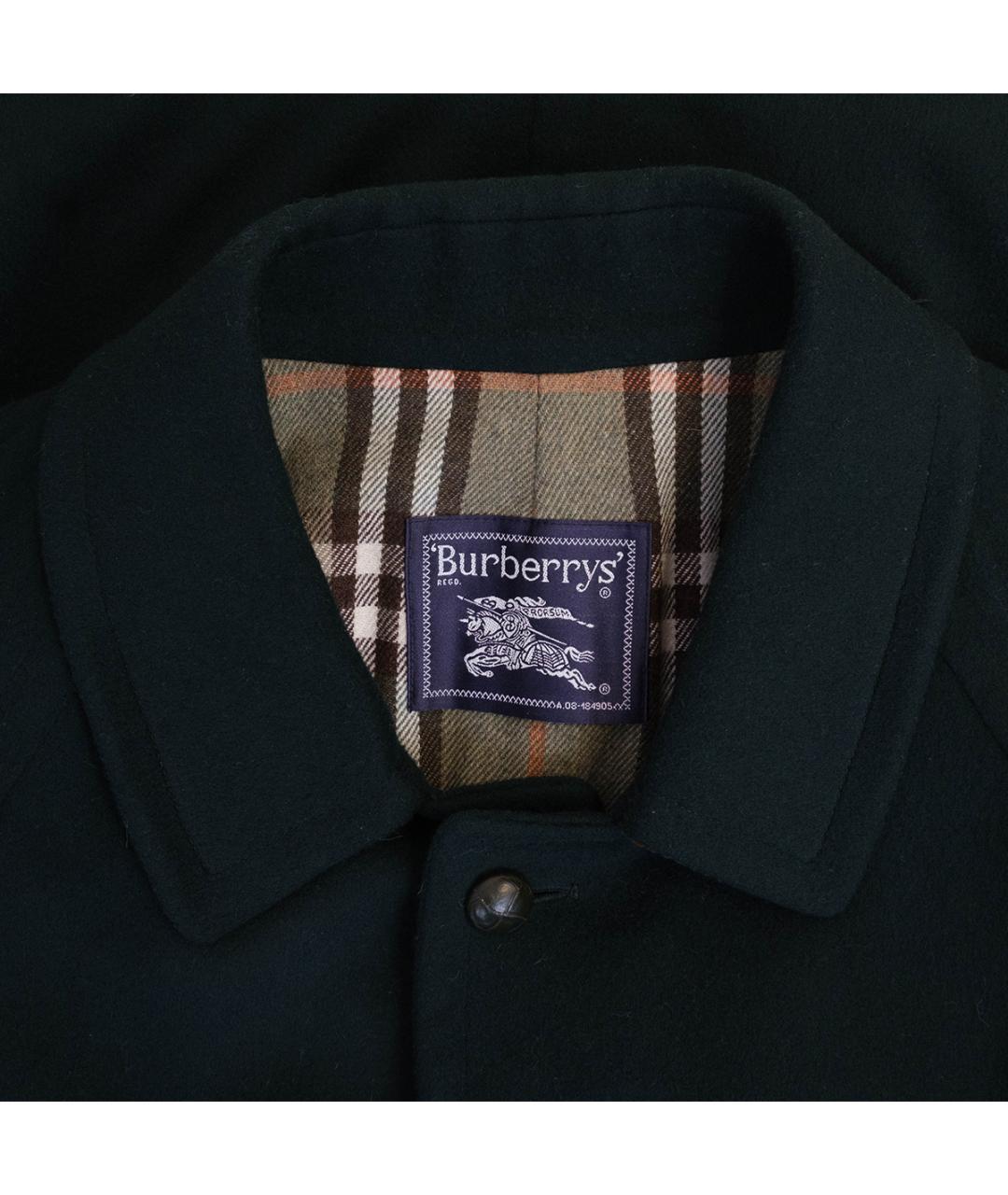 BURBERRY Зеленое шерстяное пальто, фото 3