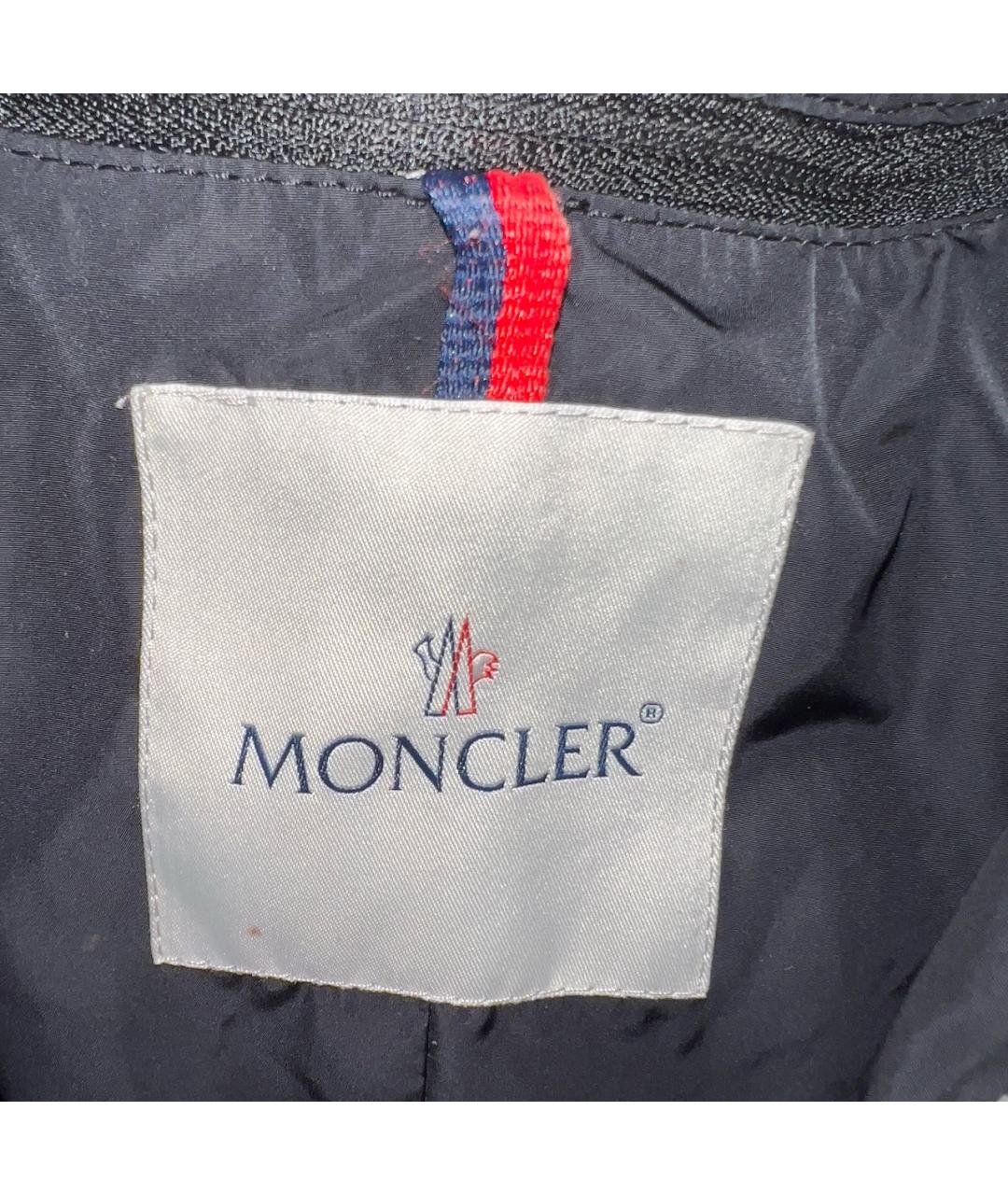 MONCLER Темно-синяя нейлоновая куртка, фото 4