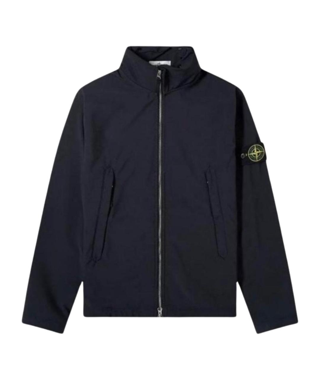 STONE ISLAND Темно-синяя полиэстеровая куртка, фото 1