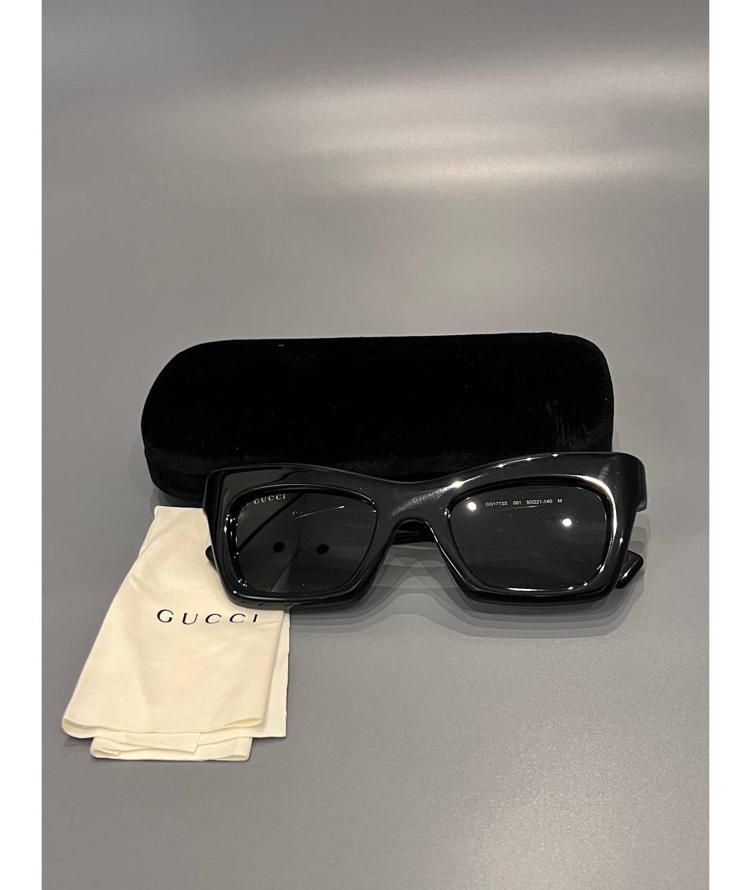 GUCCI Черные пластиковые солнцезащитные очки, фото 4