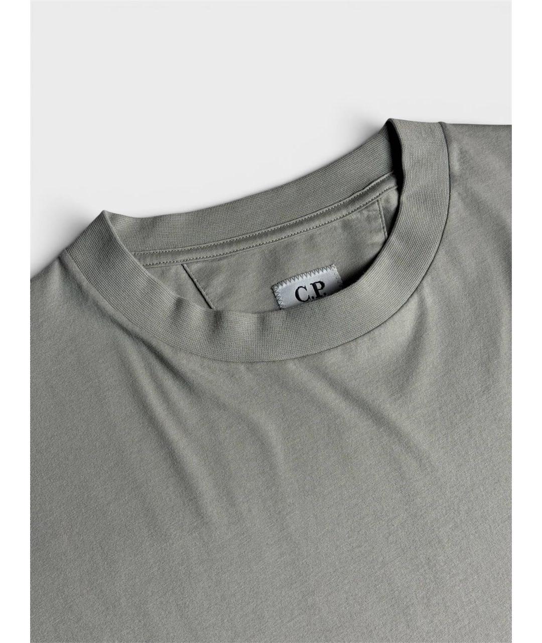 CP COMPANY Серая хлопковая футболка, фото 3