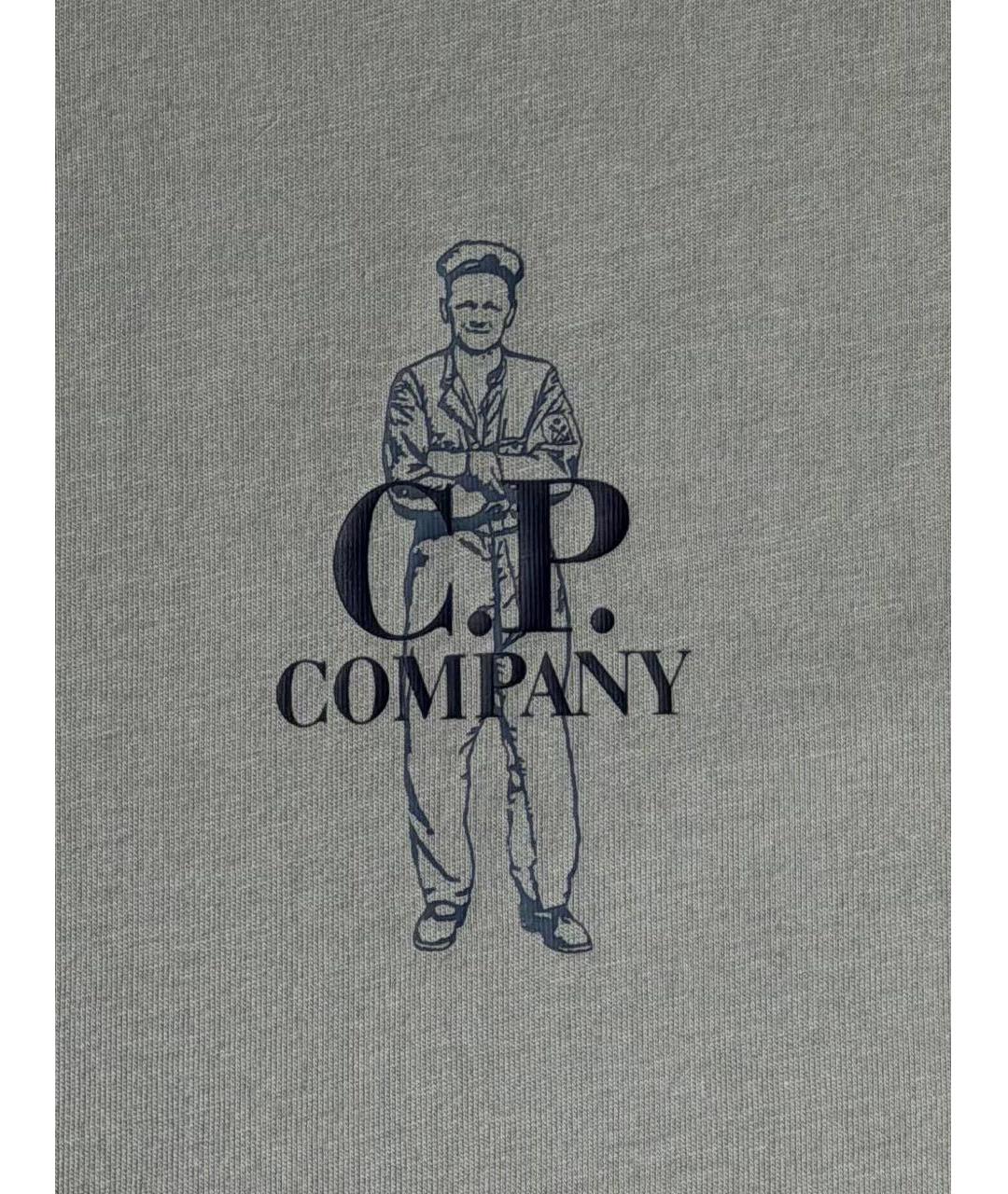 CP COMPANY Серая хлопковая футболка, фото 4