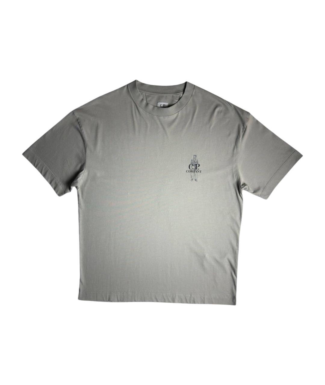 CP COMPANY Серая хлопковая футболка, фото 1