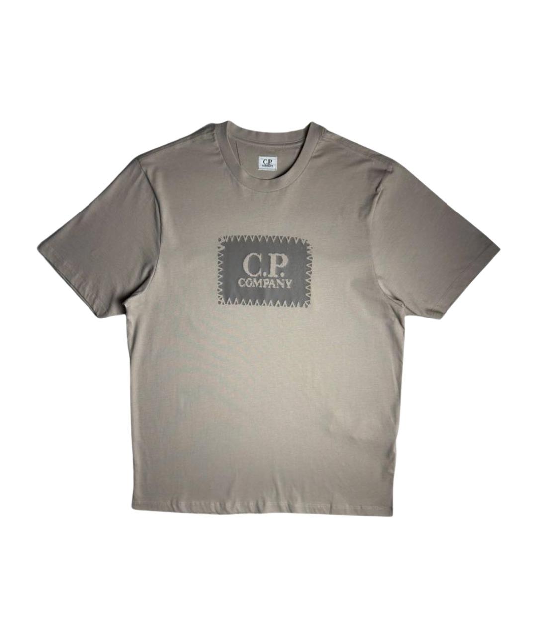 CP COMPANY Коричневая хлопковая футболка, фото 1