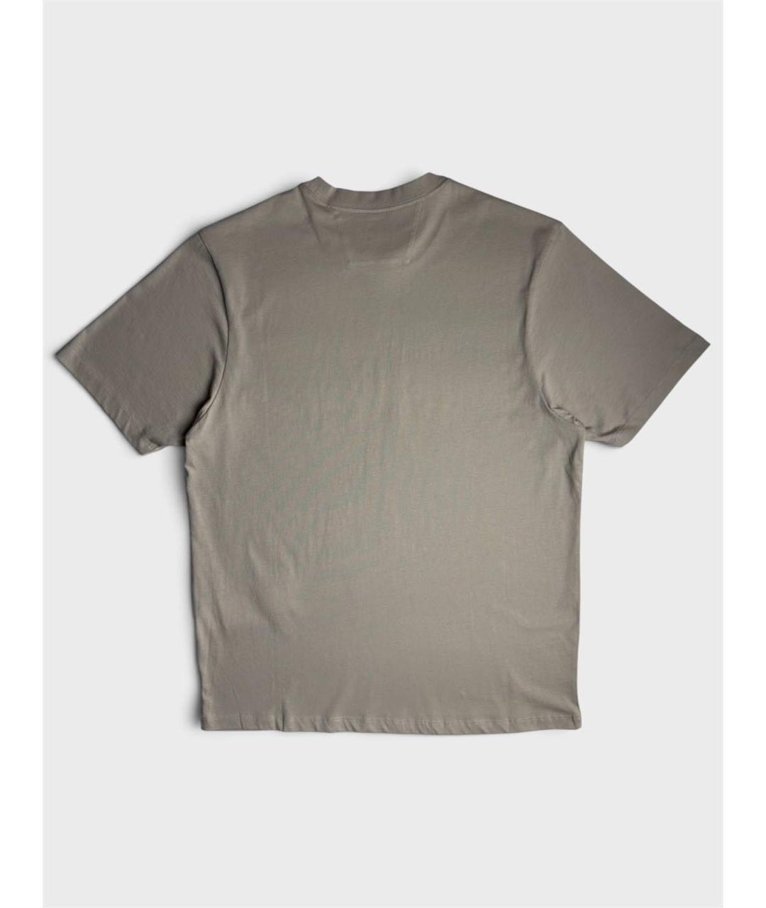 CP COMPANY Коричневая хлопковая футболка, фото 2