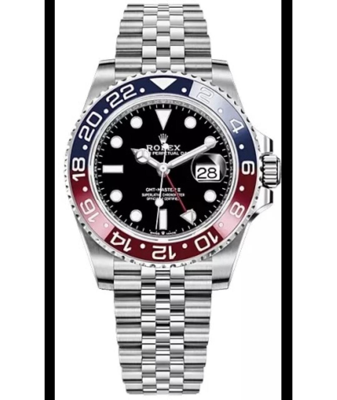ROLEX Черные металлические часы, фото 8