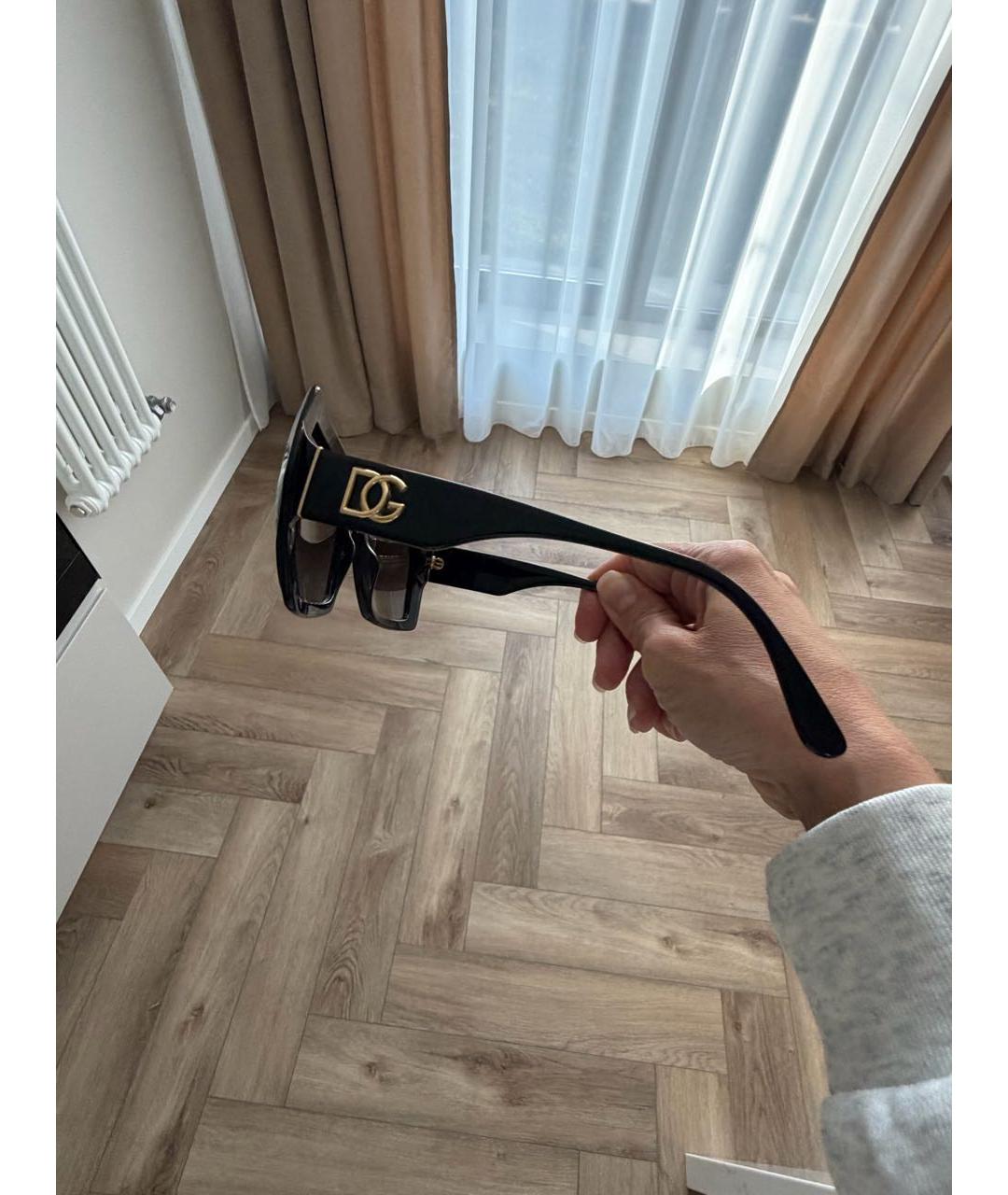 DOLCE&GABBANA Черные пластиковые солнцезащитные очки, фото 4