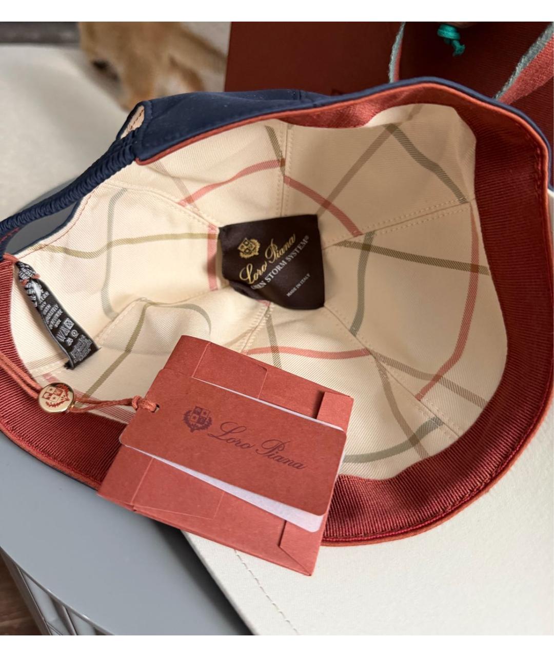 LORO PIANA Синяя кепка/бейсболка, фото 5