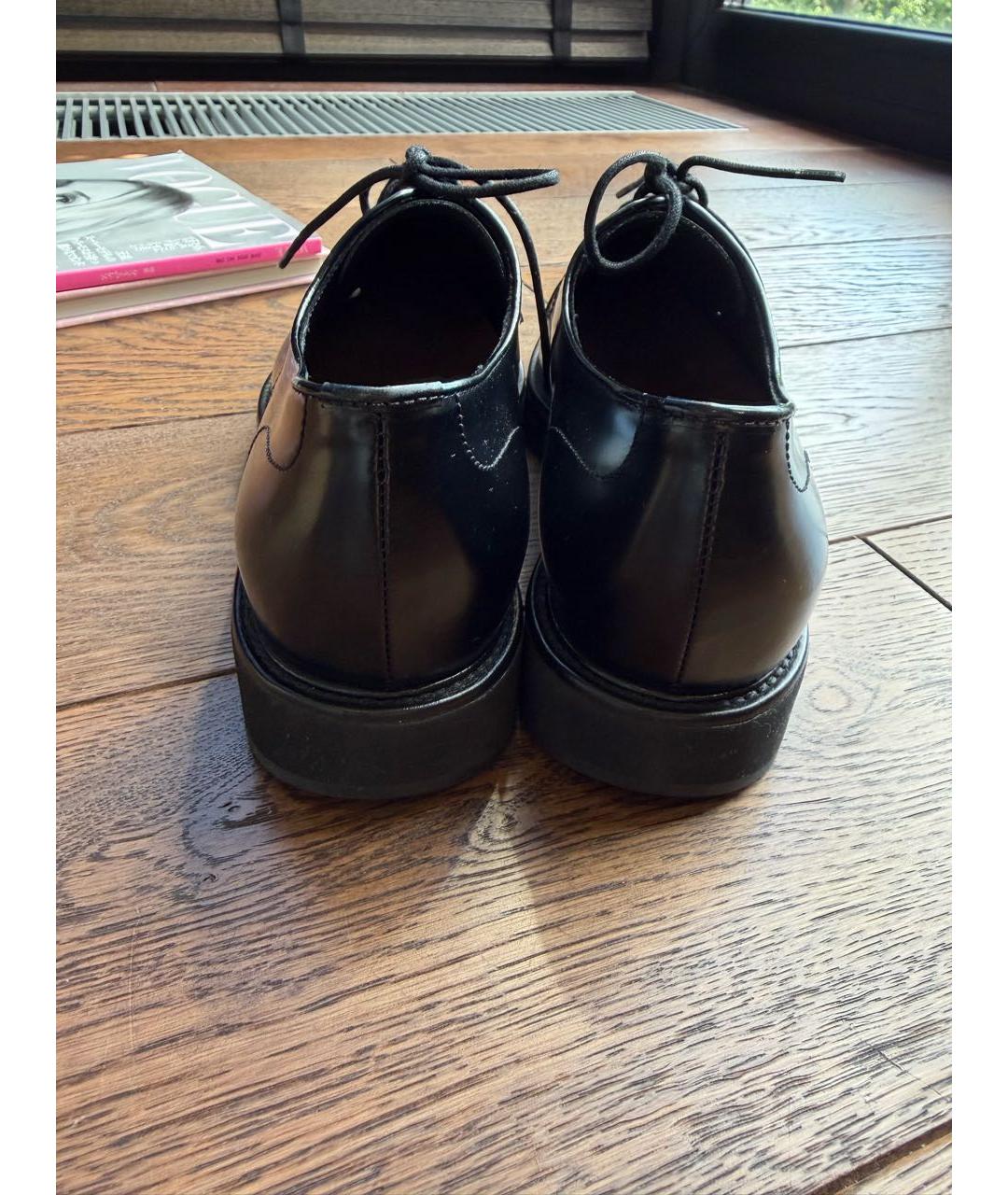 PRADA Черные брогги и оксфорды из лакированной кожи, фото 4