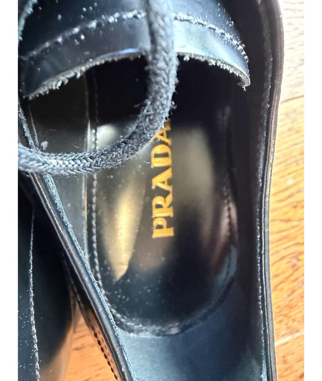 PRADA Черные брогги и оксфорды из лакированной кожи, фото 6