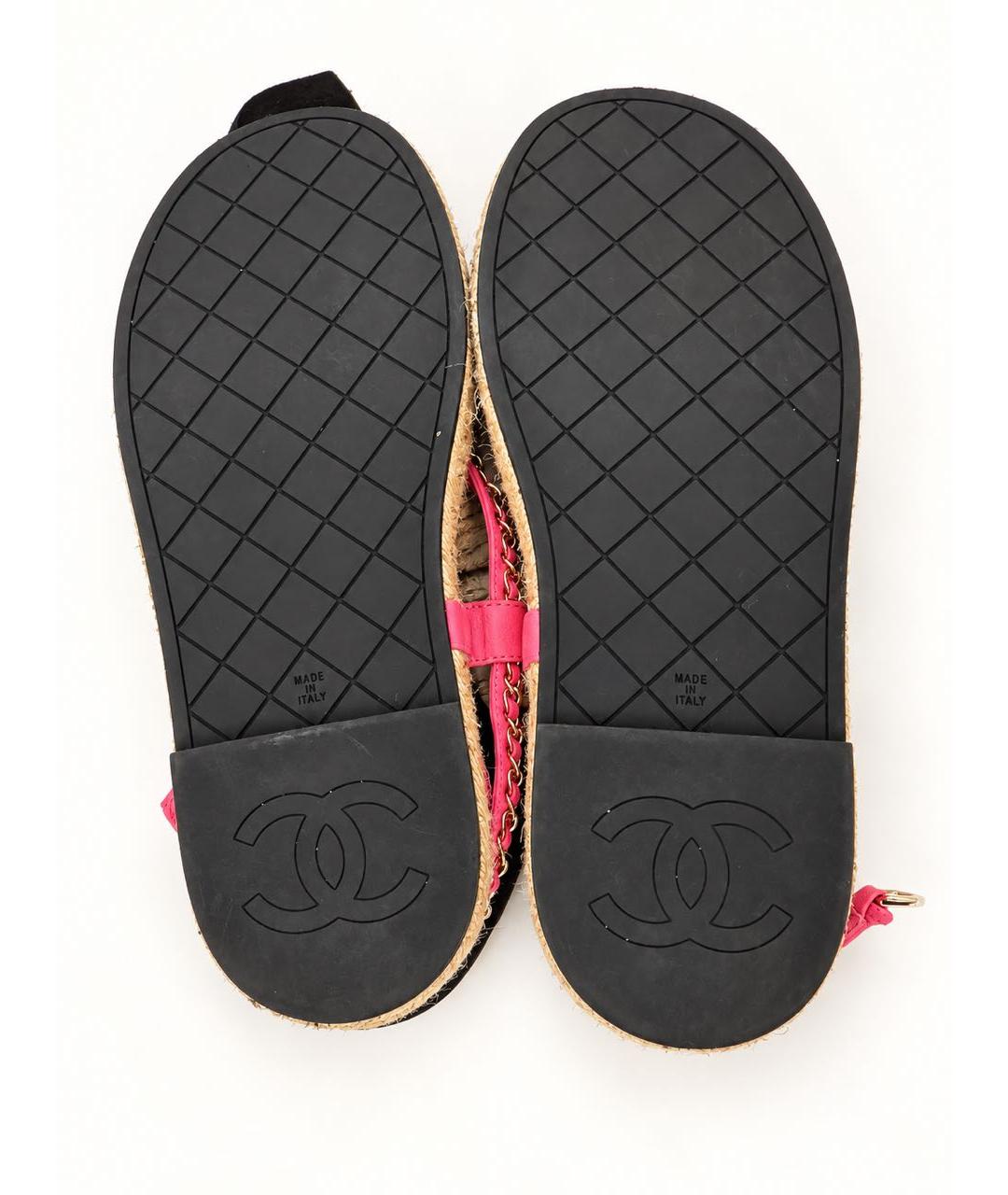 CHANEL Розовые кожаные босоножки, фото 4