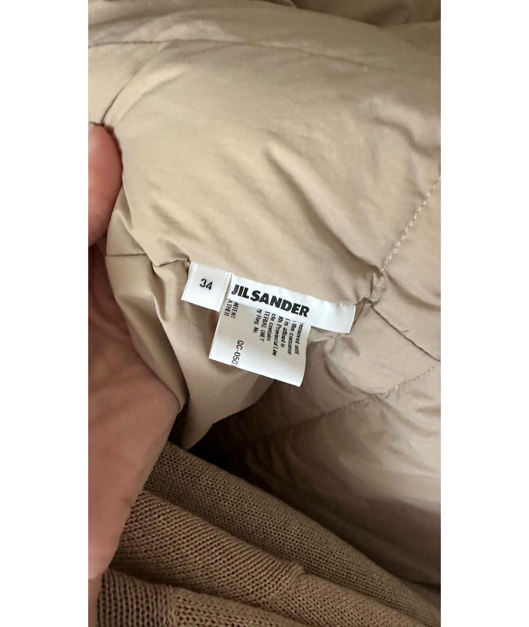 JIL SANDER Бежевый пуховик, фото 5