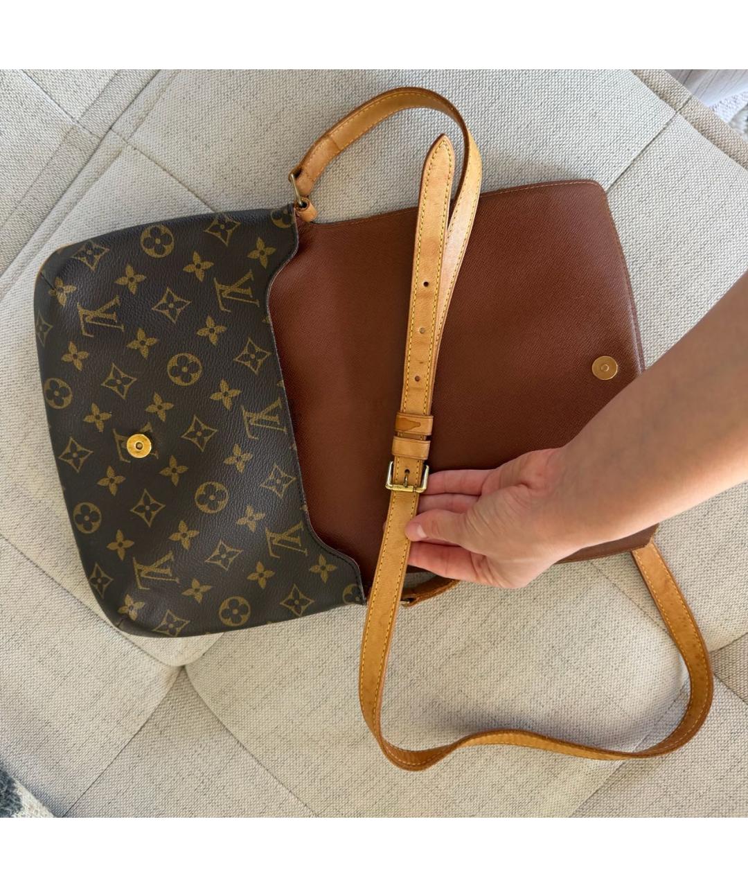 LOUIS VUITTON Коричневая сумка через плечо из канвы, фото 5