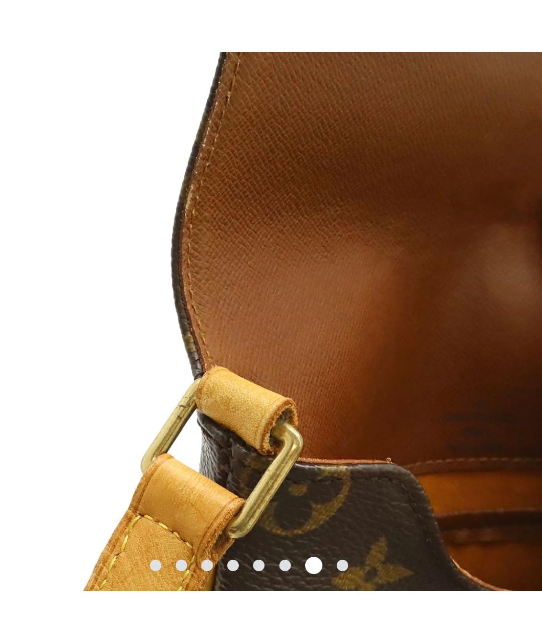 LOUIS VUITTON Коричневая сумка через плечо из канвы, фото 3