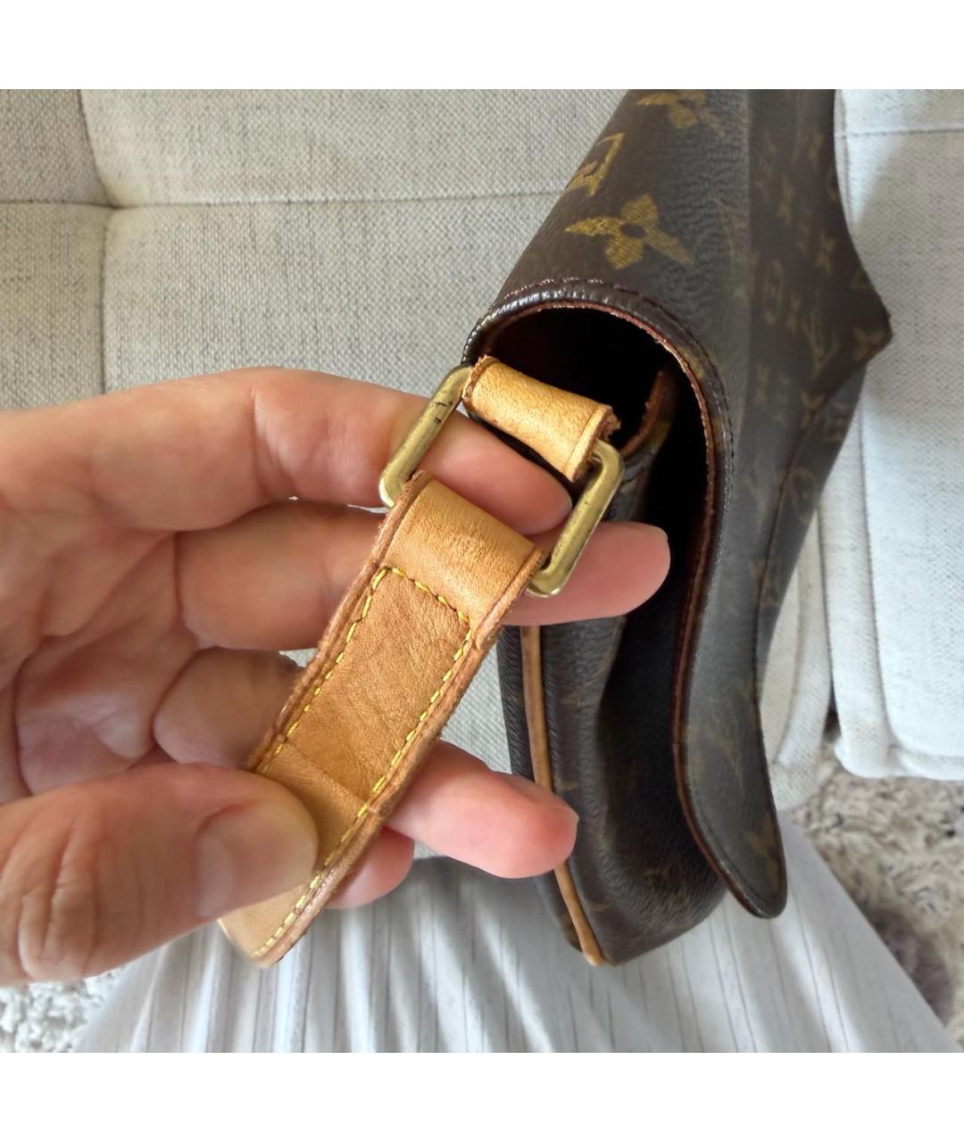 LOUIS VUITTON Коричневая сумка через плечо из канвы, фото 7