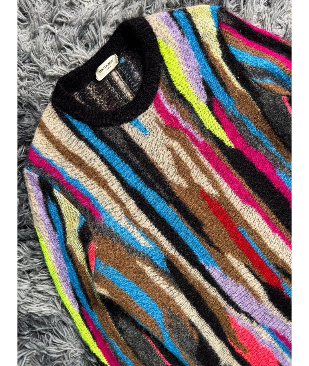 SAINT LAURENT Мульти хлопковый джемпер / свитер, фото 3