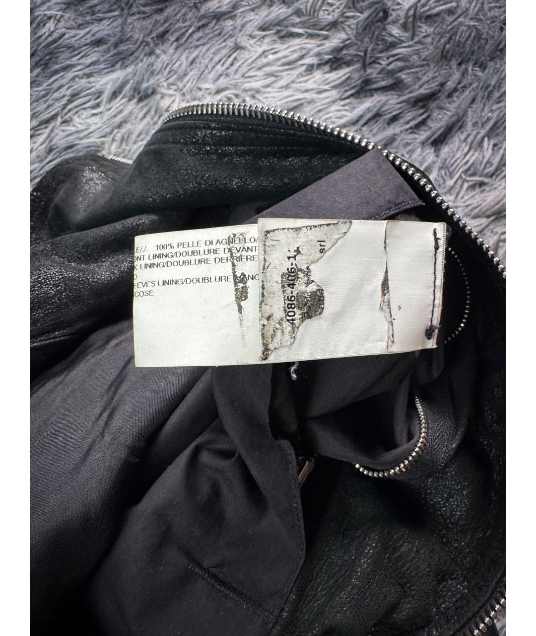 RICK OWENS Черная кожаная куртка, фото 5