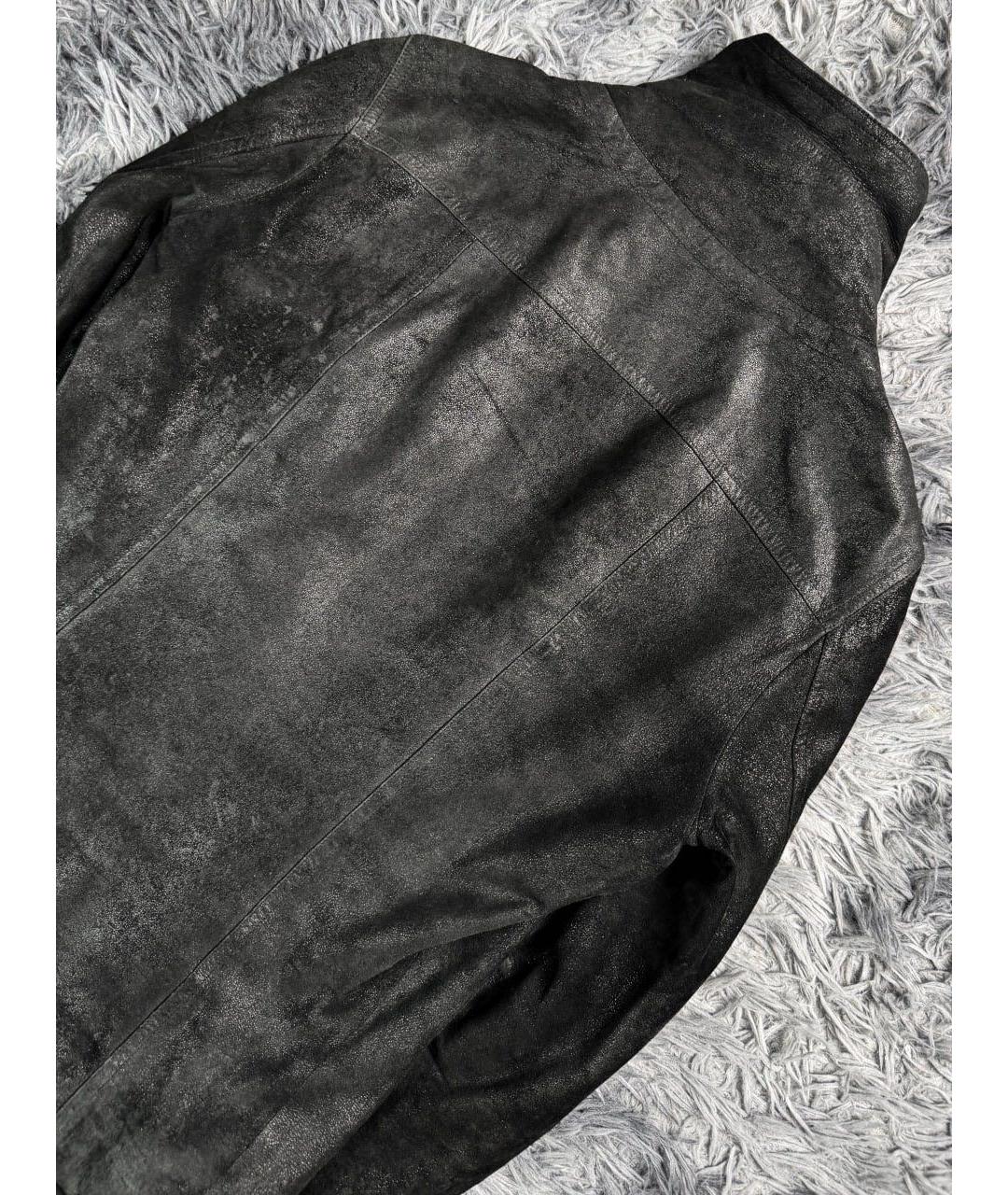 RICK OWENS Черная кожаная куртка, фото 3