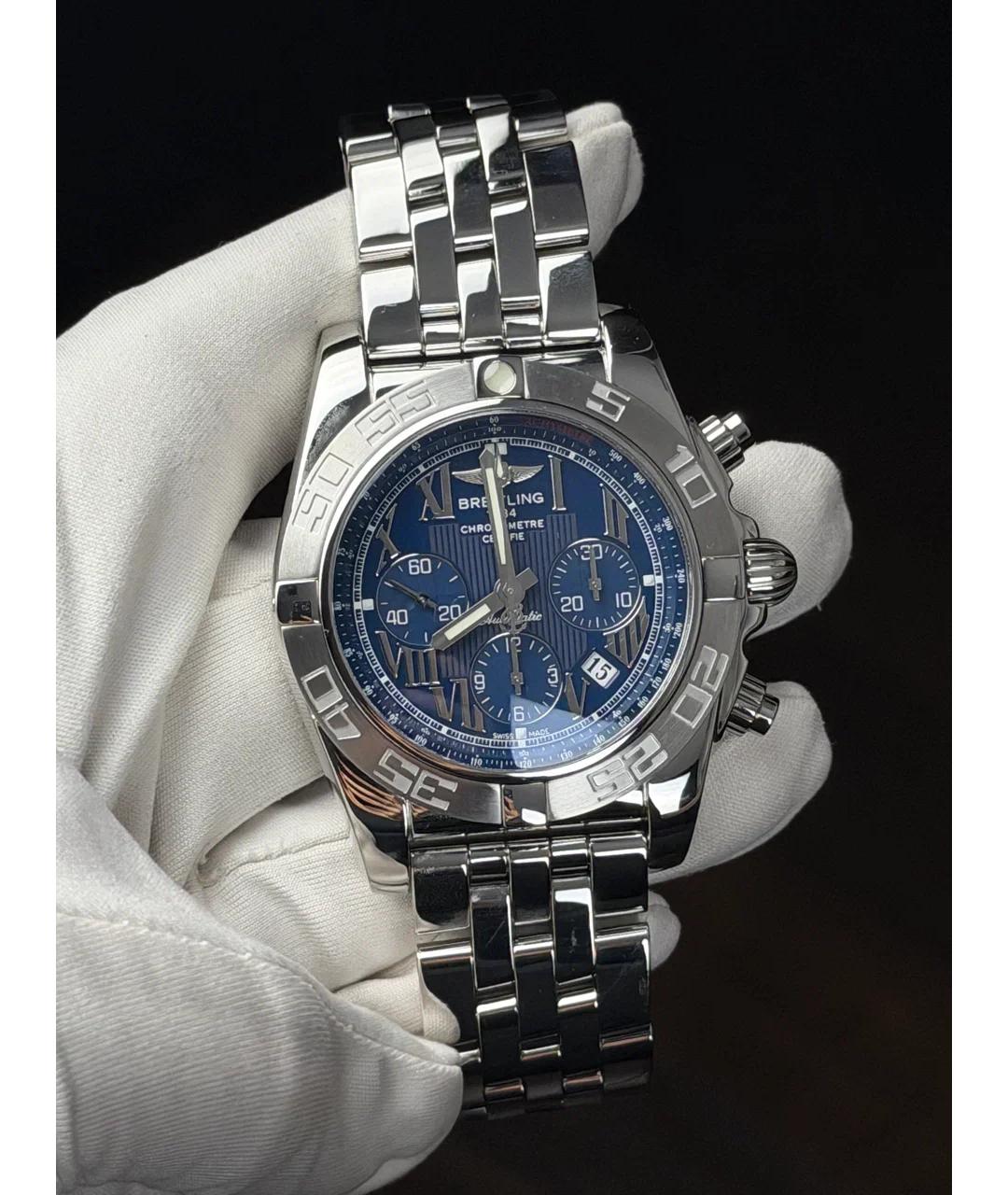 BREITLING Синие металлические часы, фото 2