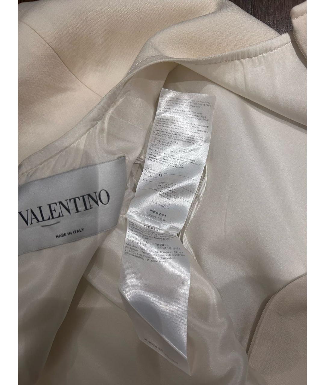 VALENTINO Бежевое шерстяное платье, фото 6