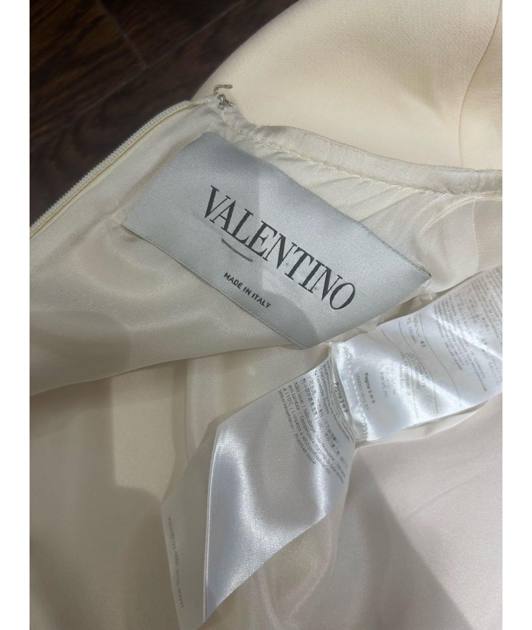 VALENTINO Бежевое шерстяное платье, фото 5