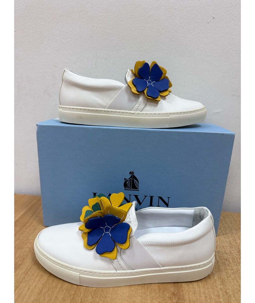 LANVIN Белые кожаные лоферы, фото 2