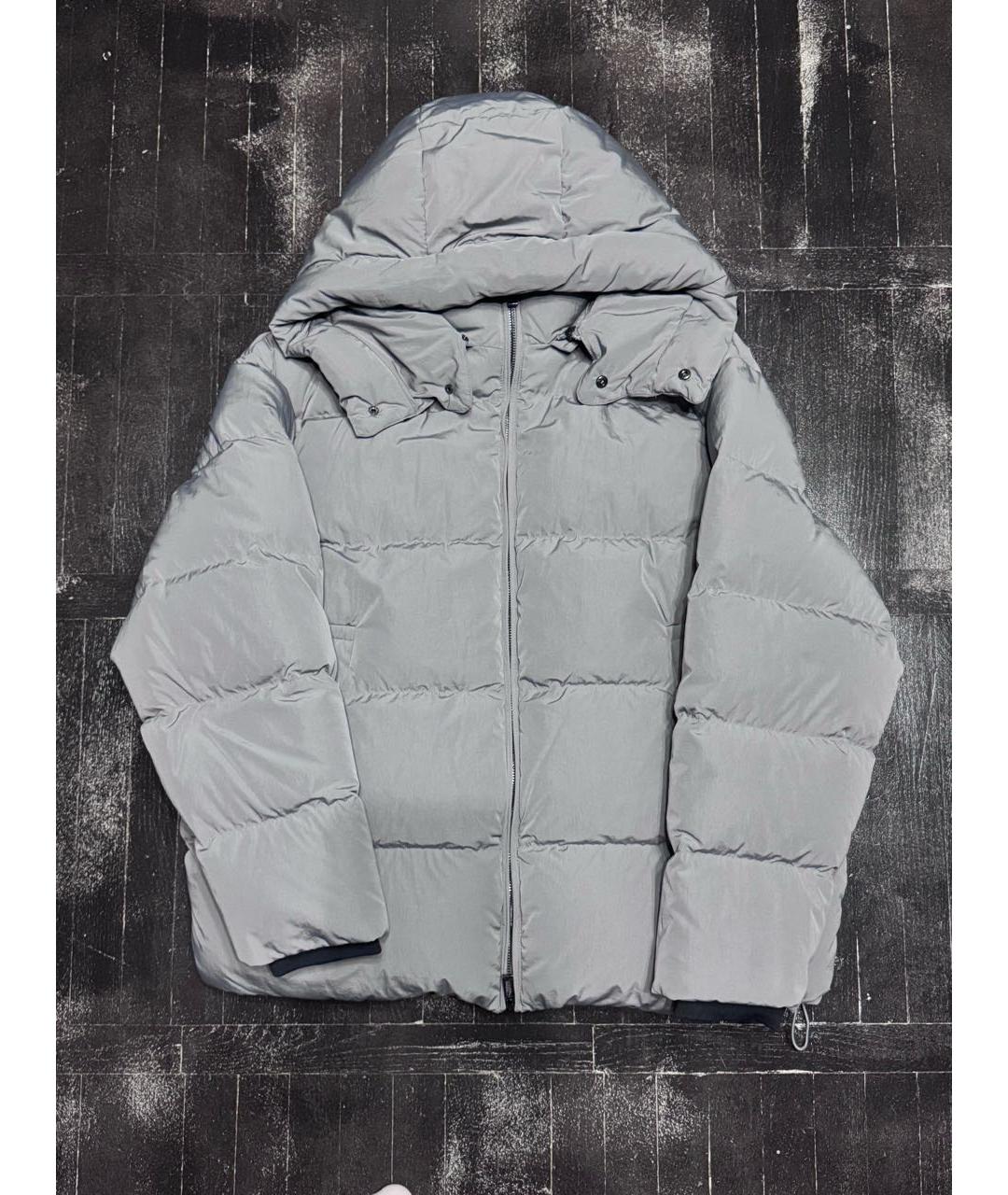 EMPORIO ARMANI Серая полиамидовая куртка, фото 9