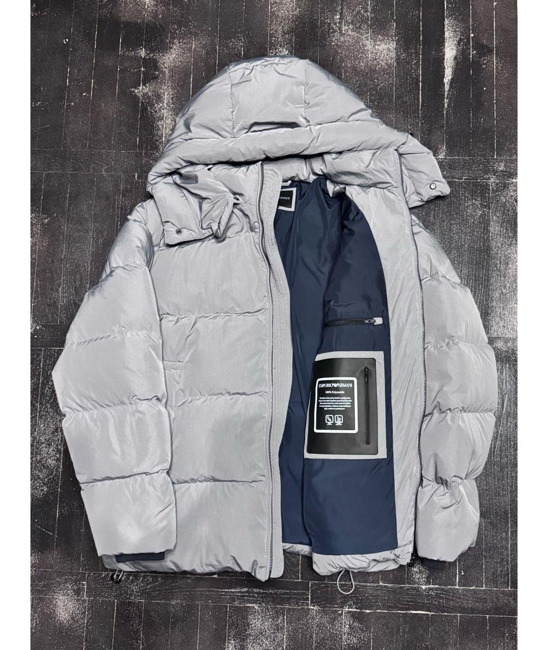 EMPORIO ARMANI Серая полиамидовая куртка, фото 3