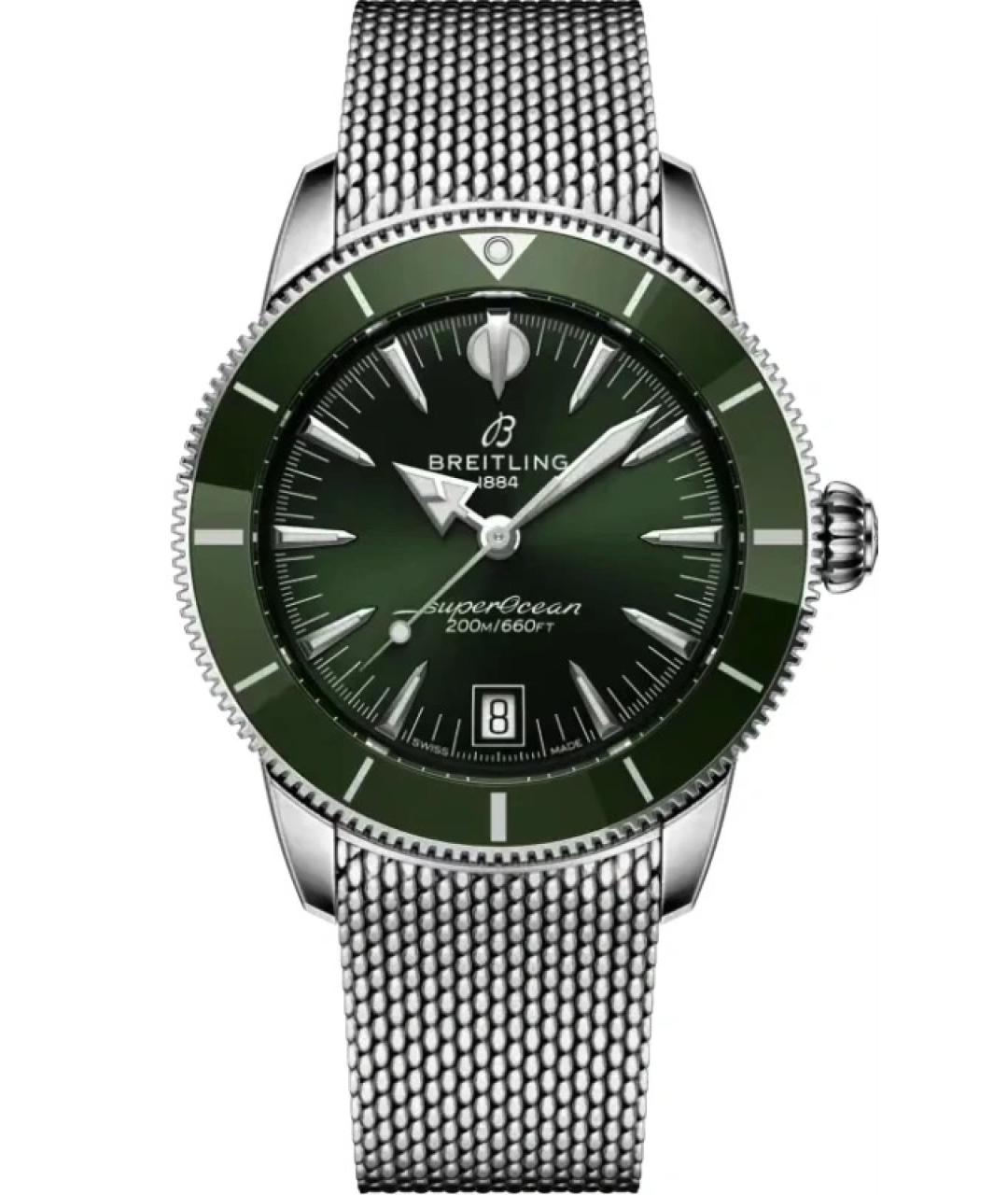 BREITLING Зеленые металлические часы, фото 8