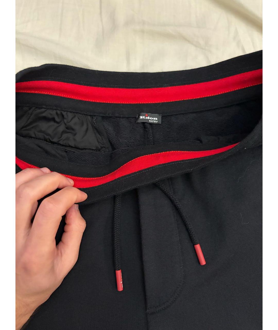 KITON Черный хлопковый спортивный костюм, фото 3