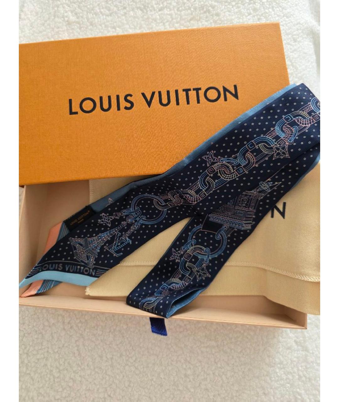 LOUIS VUITTON Мульти шелковый шарф, фото 6